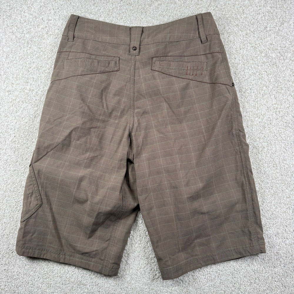 Lululemon Cargo Shorts Mens 30 Brown Plaid Performance Nylon‎ Spandex Stretch - Picture 4 of 5